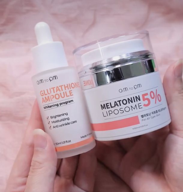 Combo Huyết thanh Glutathione vs Kem Dưỡng Melatonin Liposome